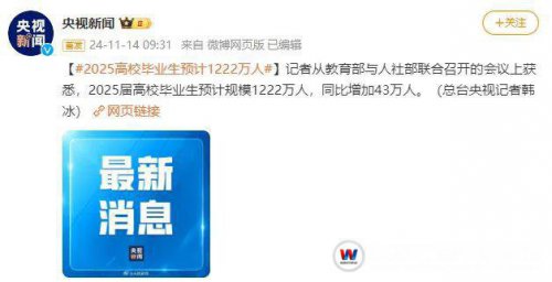 25屆高校畢業(yè)生預(yù)計(jì)規(guī)模1222萬(wàn)人!就業(yè)難出天際!出路在哪?對(duì)高考生有何啟示